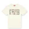 t-norm-t2 Slogan-T-shirt med burnout-tvätt