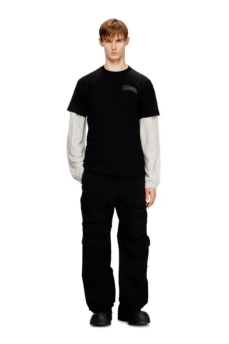 t-norm-v16 Vanlig bomullst-shirt med Diesel-broderi
