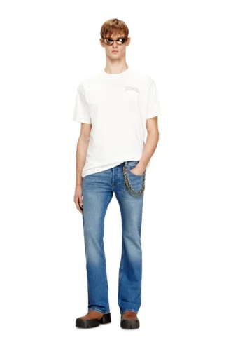 t-norm-v16 Vanlig bomullst-shirt med Diesel-broderi