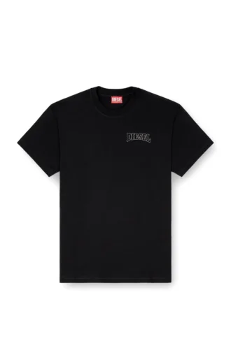 t-norm-v16 Vanlig bomullst-shirt med Diesel-broderi