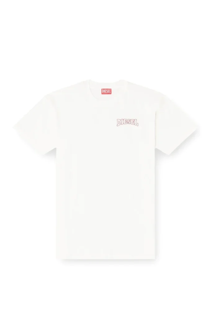 t-norm-v16 Vanlig bomullst-shirt med Diesel-broderi