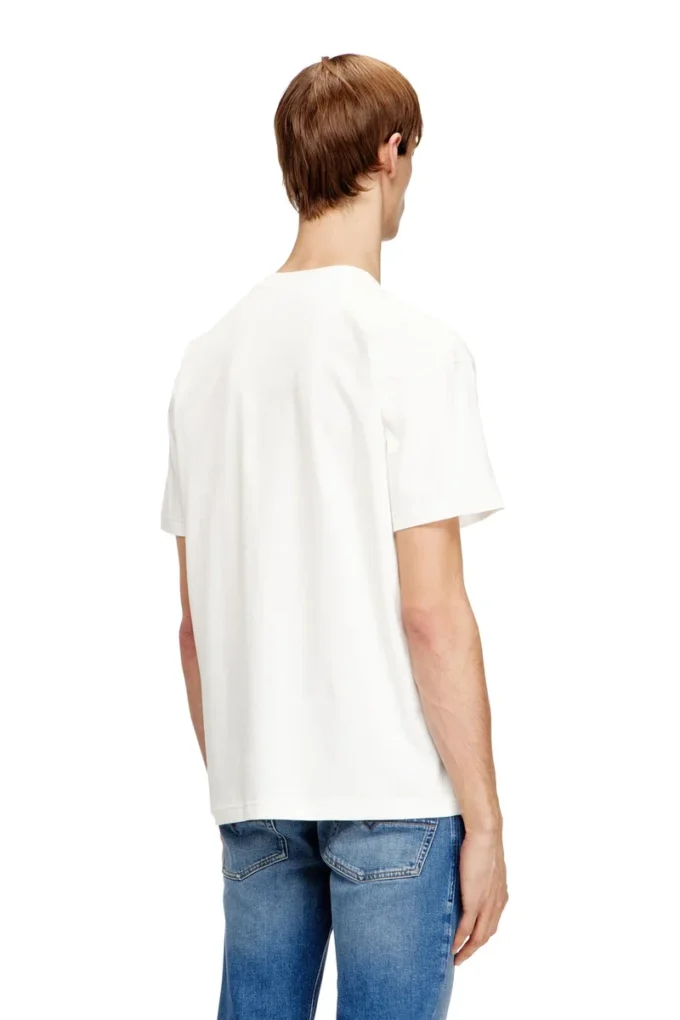 t-norm-v16 Vanlig bomullst-shirt med Diesel-broderi