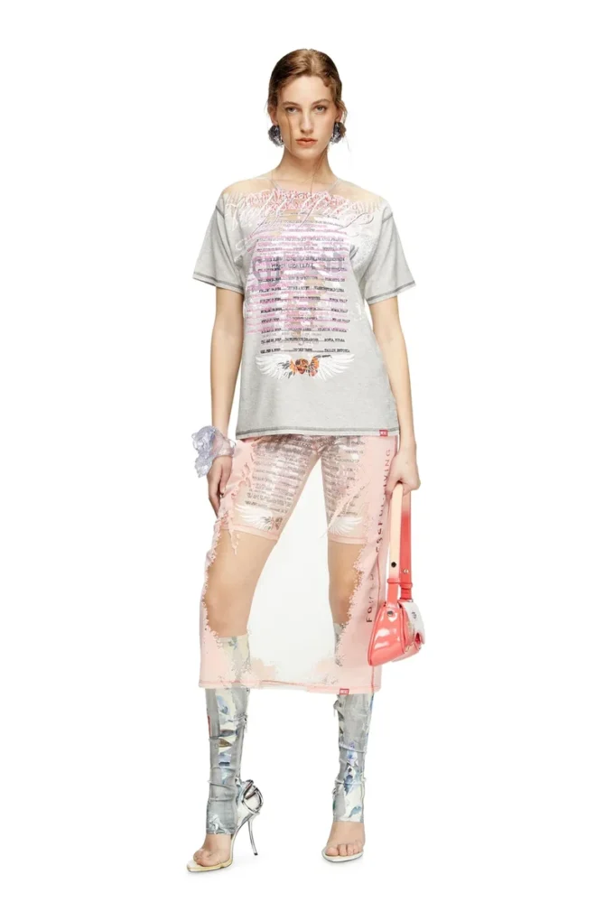 t-normac T-shirt med rund hals och textprint t-normac T-shirt med rund hals och textprint