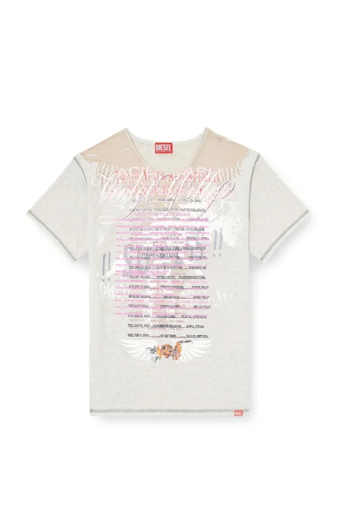 t-normac T-shirt med rund hals och textprint t-normac T-shirt med rund hals och textprint