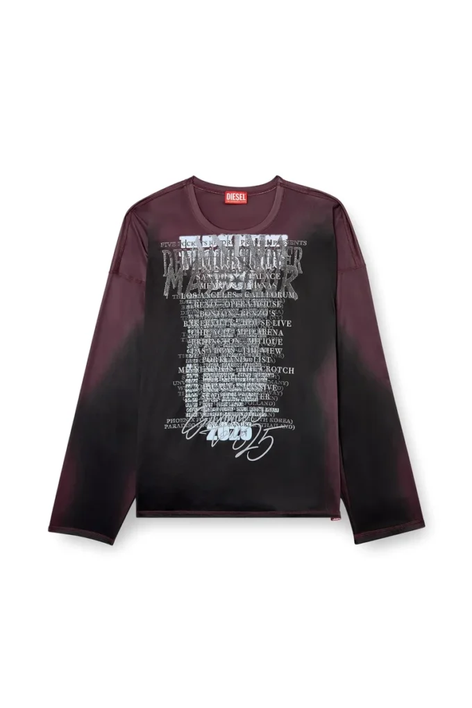 t-olavi-aa Långärmad T-shirt i tech-jersey med textutskrift t-olavi-aa Långärmad T-shirt i tech-jersey med textutskrift