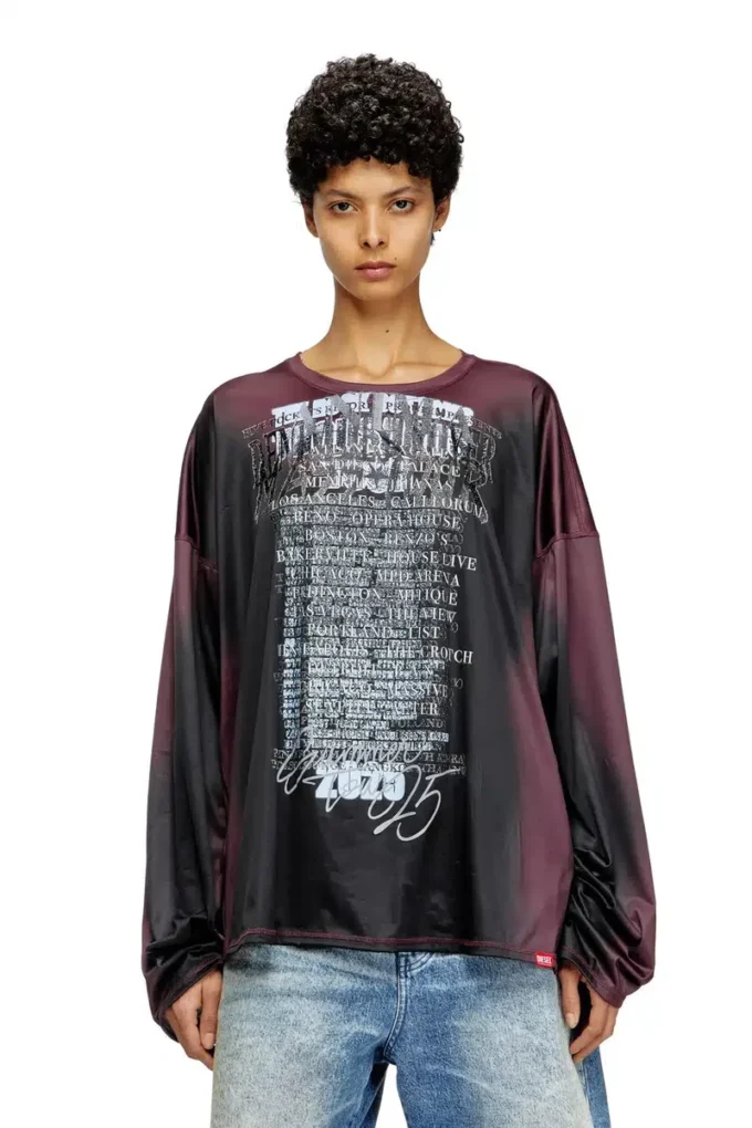 t-olavi-aa Långärmad T-shirt i tech-jersey med textutskrift t-olavi-aa Långärmad T-shirt i tech-jersey med textutskrift