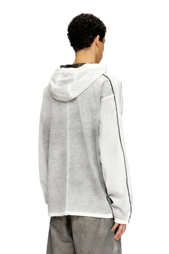 t-riven-ls-hood Hoodie i bomull med färgspray