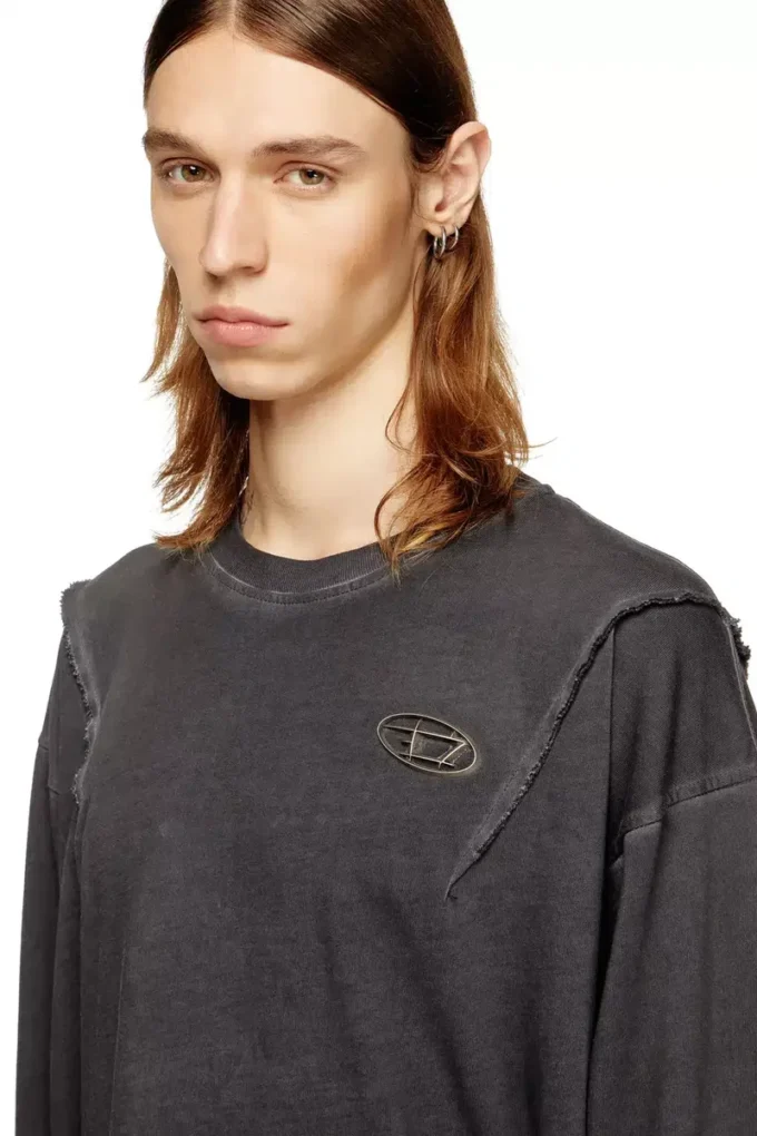 t-thug-t-shirt Långärmad T-shirt med blekt effekt