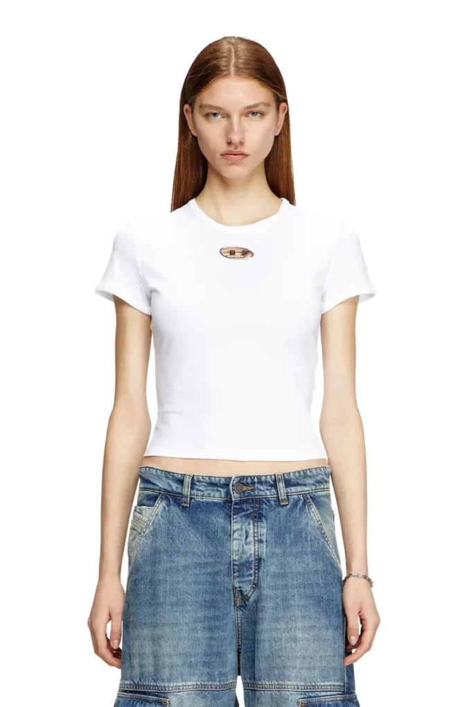 t-uncutie-long-od-q1 Slim fit T-shirt med utskärning Oval D