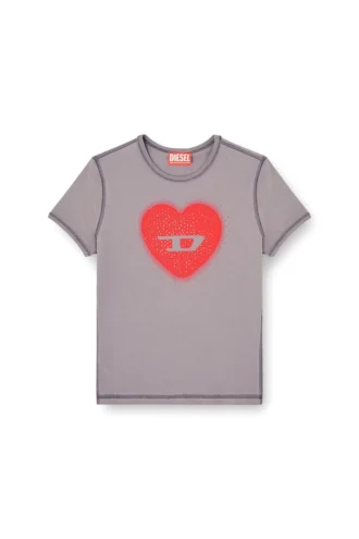 t-uncuties-long-s5 Slim T-shirt med hjärtmönster och nitar
