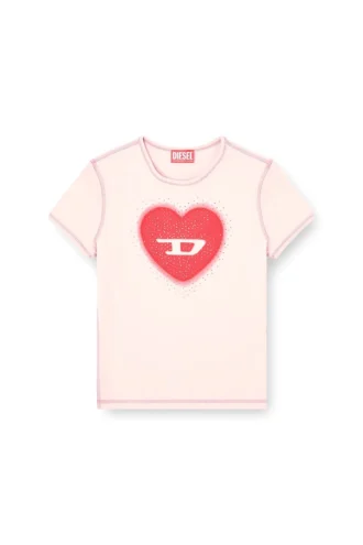 t-uncuties-long-s5 Slim T-shirt med hjärtmönster och nitar