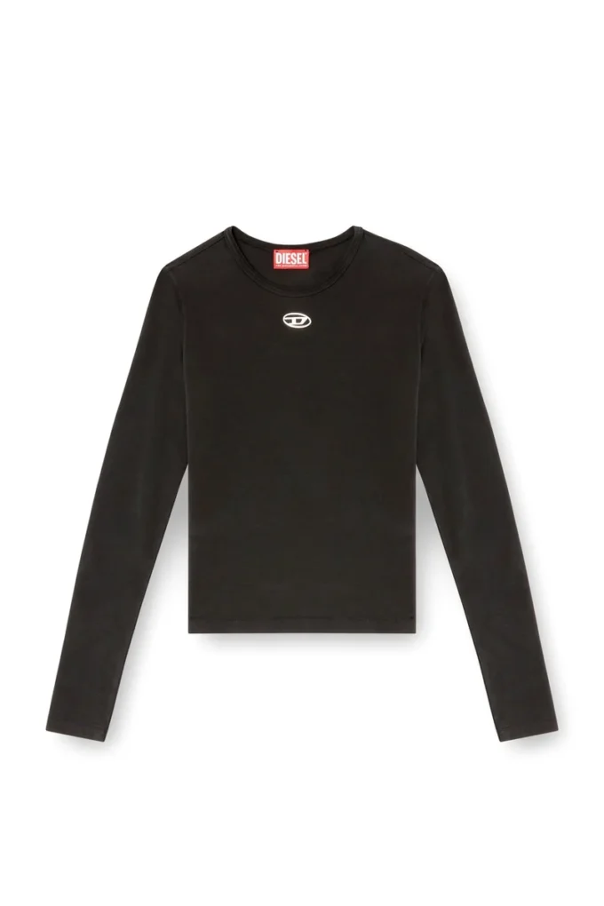 t-uncutieslong-ls-od Bomullströja med Oval D-logotyp t-uncutieslong-ls-od Bomullströja med Oval D-logotyp