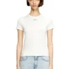 t-uncutieslong-od Slim fit-T-shirt med metalliskt Oval D
