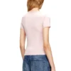 t-uncutieslong-od Slim fit-T-shirt med metalliskt Oval D