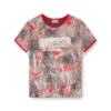 t-unkyel Skinny jersey-top med blommönster och paljetter