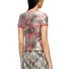 t-unkyel Skinny jersey-top med blommönster och paljetter