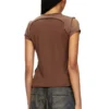 t-unrawy Henley-T-shirt med peel-off-effekt