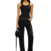 t-wife-od Slim tank top med laserskuren Oval D