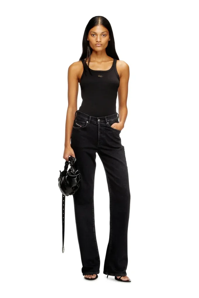 t-wife-od Slim tank top med laserskuren Oval D