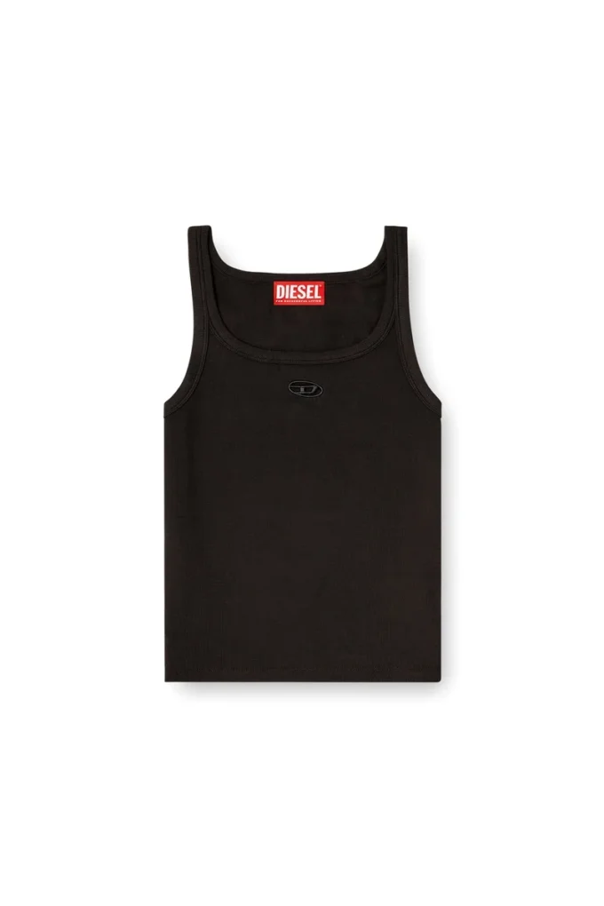 t-wife-od Slim tank top med laserskuren Oval D