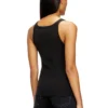 t-wife-od Slim tank top med laserskuren Oval D