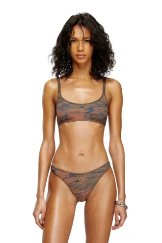ut-bra-top-utlt Bikini-top med kamouflage och utskuren logotyp