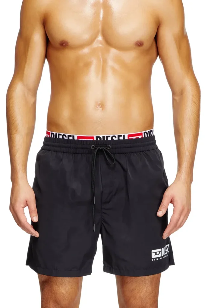 visper-41-d-core Midilånga badshorts med logotryck visper-41-d-core Midilånga badshorts med logotryck