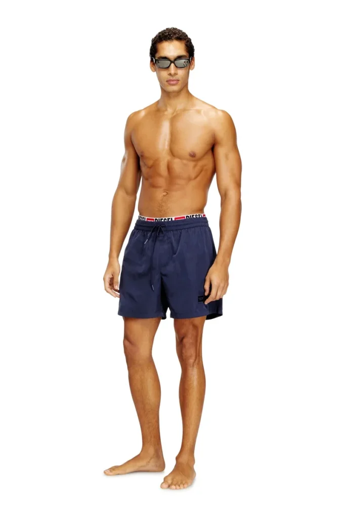 visper-41-d-core Midilånga badshorts med logotryck visper-41-d-core Midilånga badshorts med logotryck