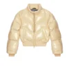 w-crema Quiltad bomberjacka i vinyl