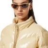 w-crema Quiltad bomberjacka i vinyl