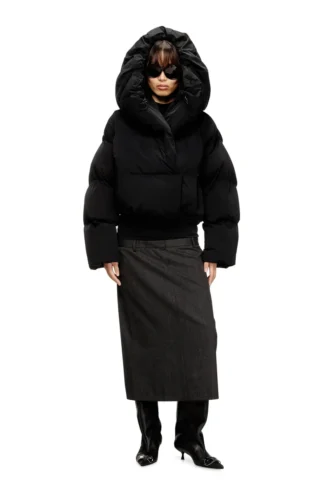 w-iley-t1 Wrap puffer i bi-stretch nylon
