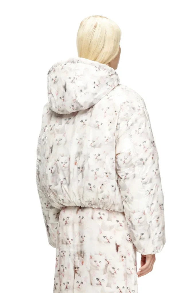 w-inner-r1 Vadderad jacka med kattmotiv w-inner-r1 Vadderad jacka med kattmotiv