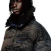 w-johns Pufferjacka i smutsig kamouflage-denim w-johns Pufferjacka i smutsig kamouflage-denim