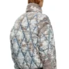 w-kons Vadderad jacka i argyle-quiltad devoré-denim w-kons Vadderad jacka i argyle-quiltad devoré-denim